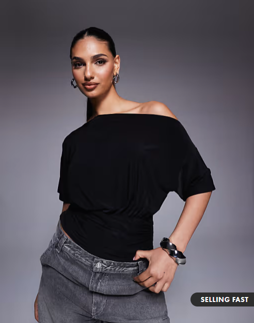 Asymmetric Short Sleeve Top